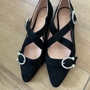 J Crew suede Marina flat Brand New